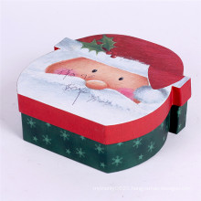 Round empty decorative christmas gift box